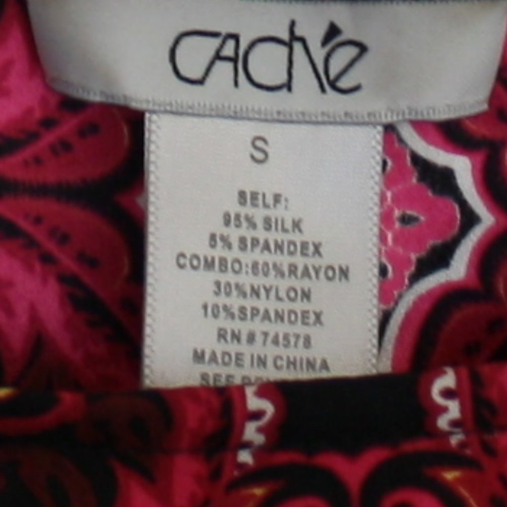 95% Silk boat neck kimono sleeve metallic waist to - Picture 3 of 8
